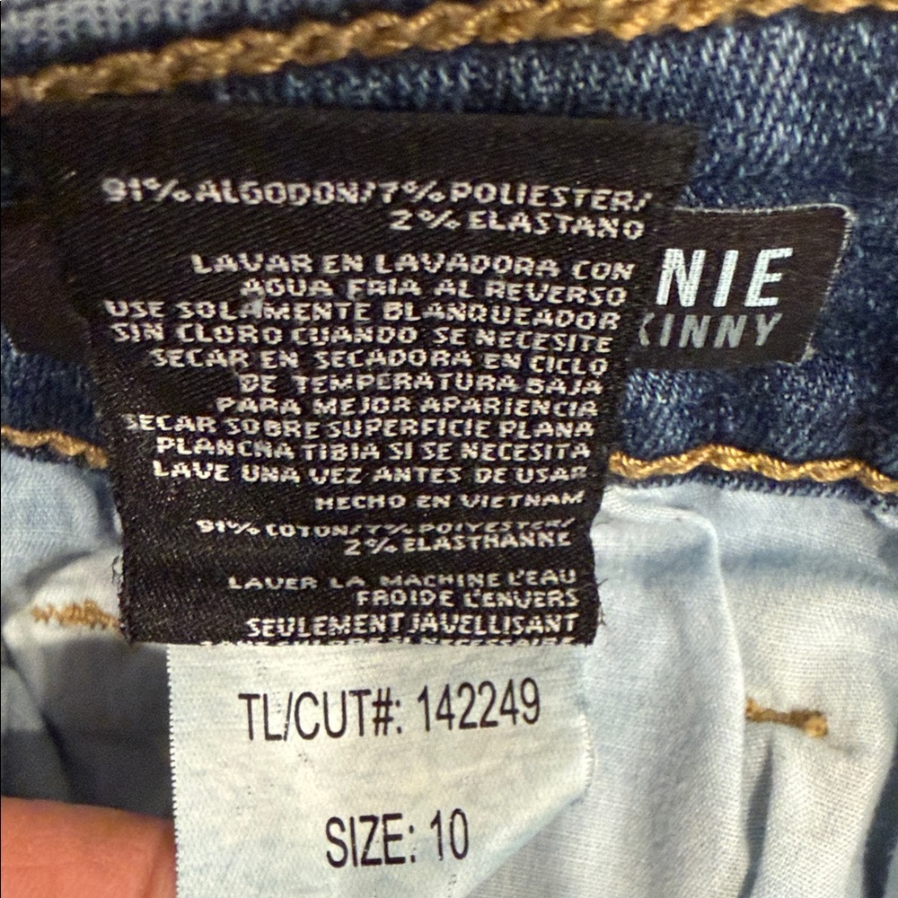 KUT Connie High Rise Skinny Jeans Sz 10 Raw Hem Button Fly Stretch Denim - Picture 10 of 10